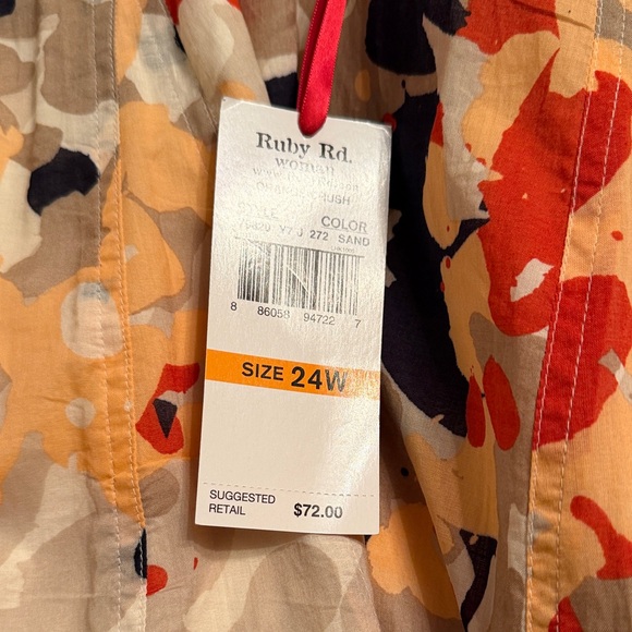 Ruby Rd. Multicolor Abstract A-Line Skirt - Picture 2 of 3